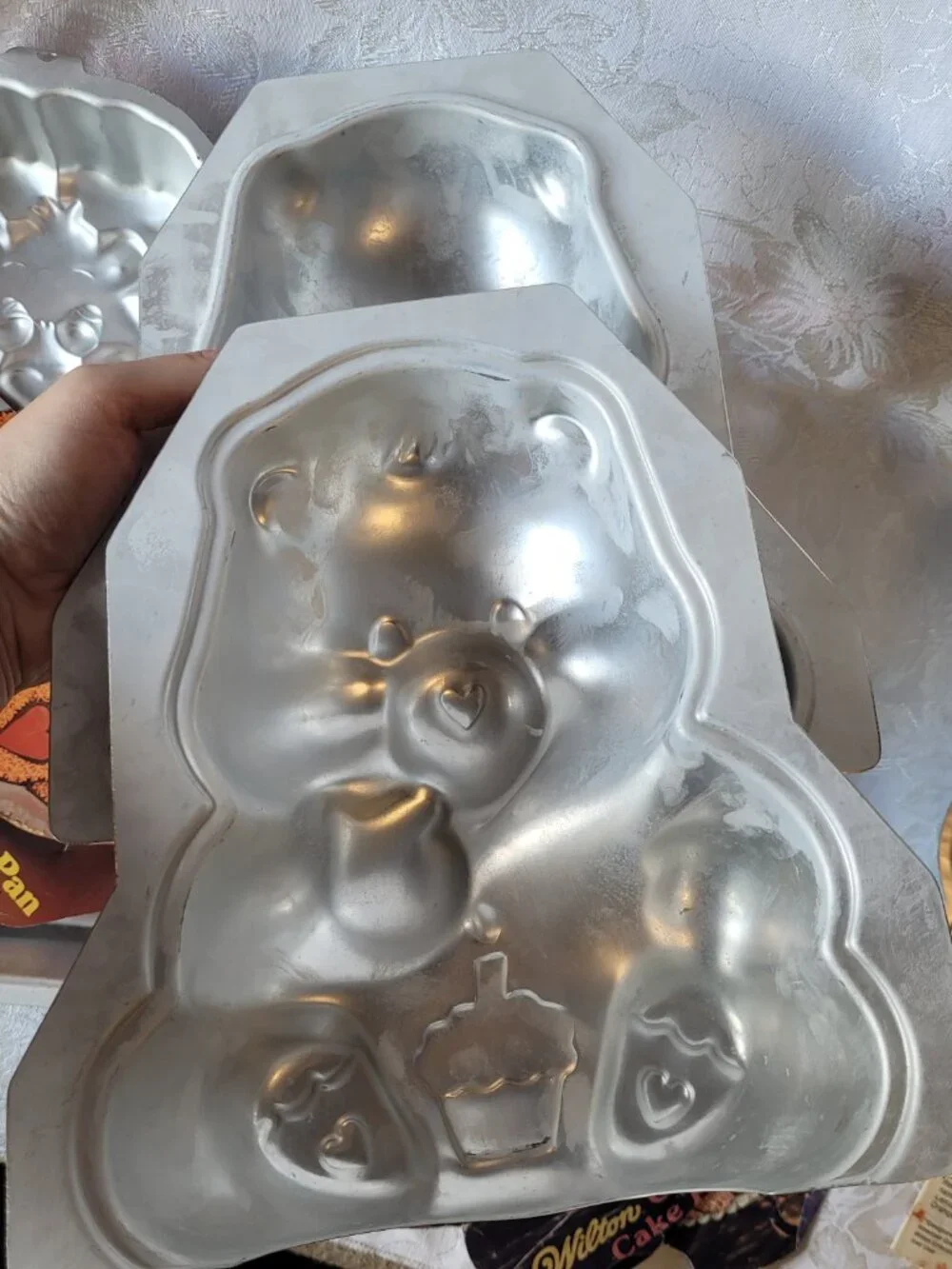 Vintage Wilton Cake Pans Care Bear 3d set lot Brave Lion Birthday retro 1980s